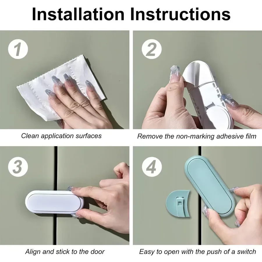 Child Safety Lock 1/3/5pcs Multifunctional Punch-free Drawer Refrigerator Locks Baby Protection Anti-pinch Hand Cabinet Lock child lock