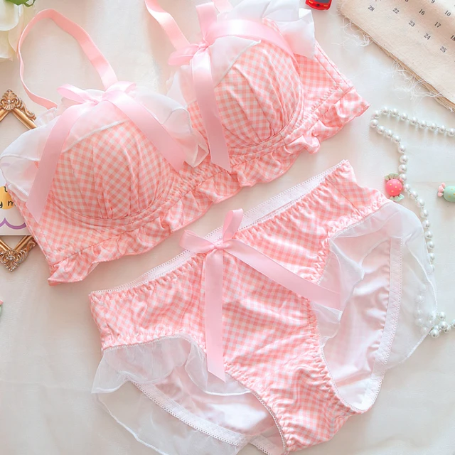 Japanese School Girl Underwear Bra Set Women Sweet Intimate Cute