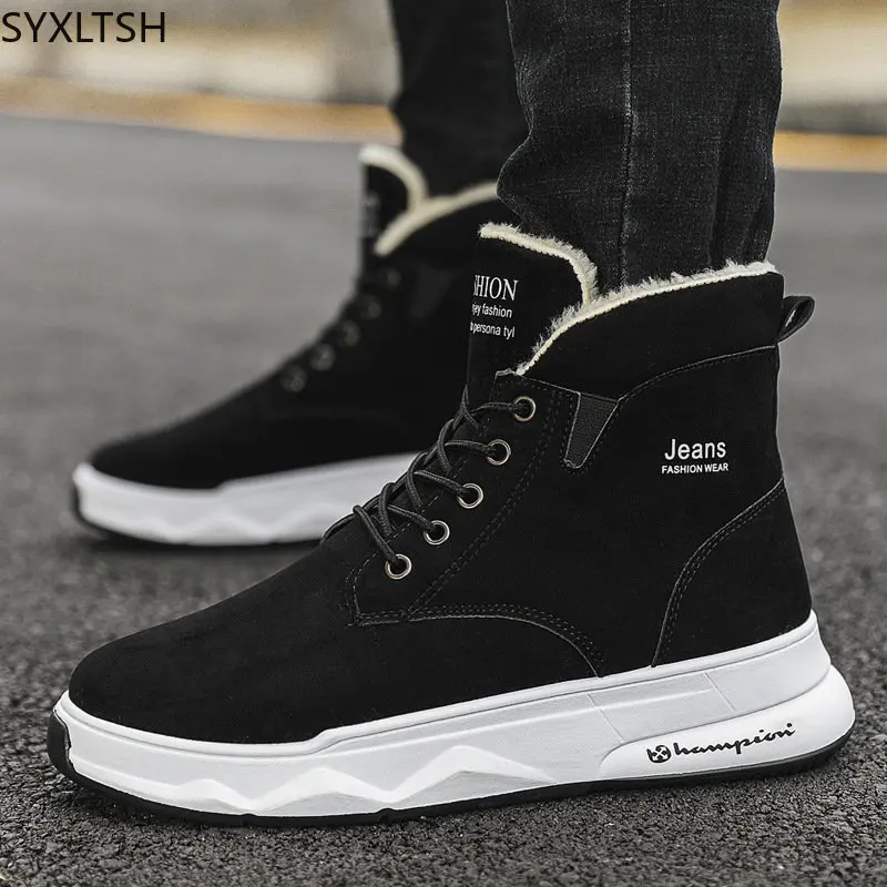 

Ботинки на платформе, черные ботинки для снега, мужская повседневная обувь, зимняя обувь для мужчин, ботильоны для мужчин, повседневная обувь для мужчин