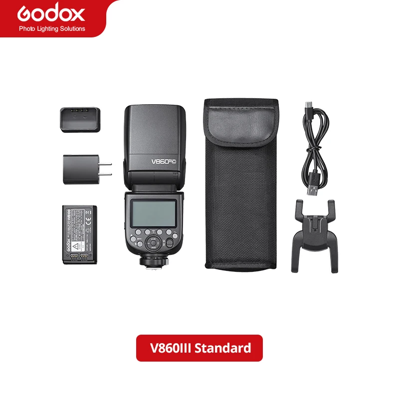 Godox V860III Speedlite TTL HSS 2.4G V860III-C V860III-N V860III-S Canon Sony Nikon Fuji Olympus Pentax Kameralar için Kamera Flaşı