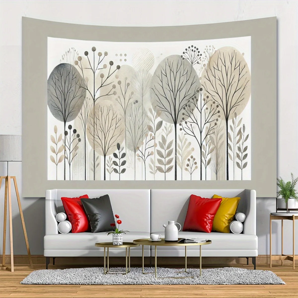 Tree Scene Polyester Wall Tapestry 2