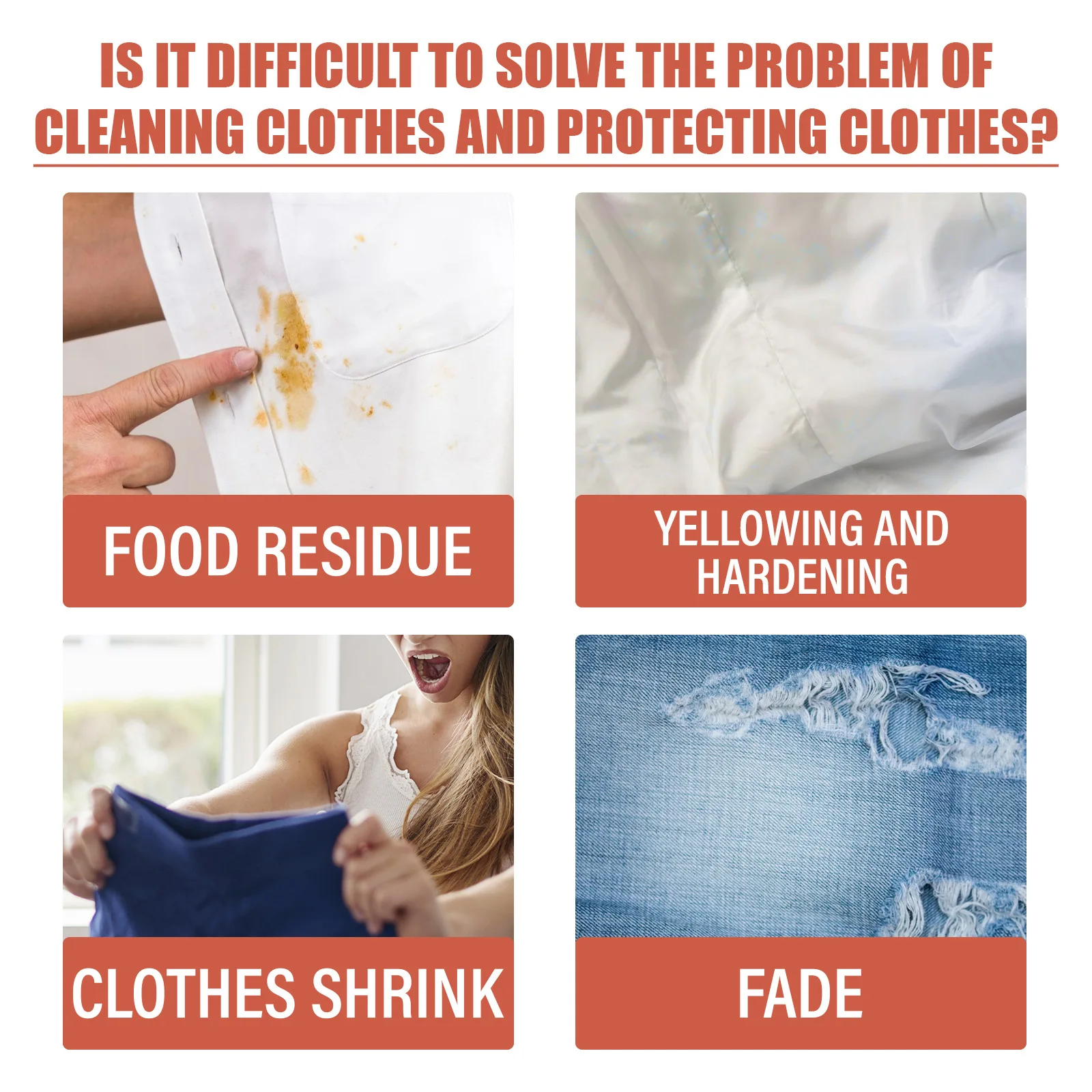 Laundry Stain Remover Active Enzyme Cleaning Dirt Dust Agent for Underwear Bra Pants T-Shirt Odour Fresher Clothes Stain Cleaner
