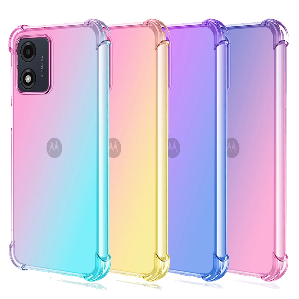 Custodia Sfumata Bicolore Per Motorola Moto E13 E32 E32S E22 E22I E20 E30 E40 Cover Silicone