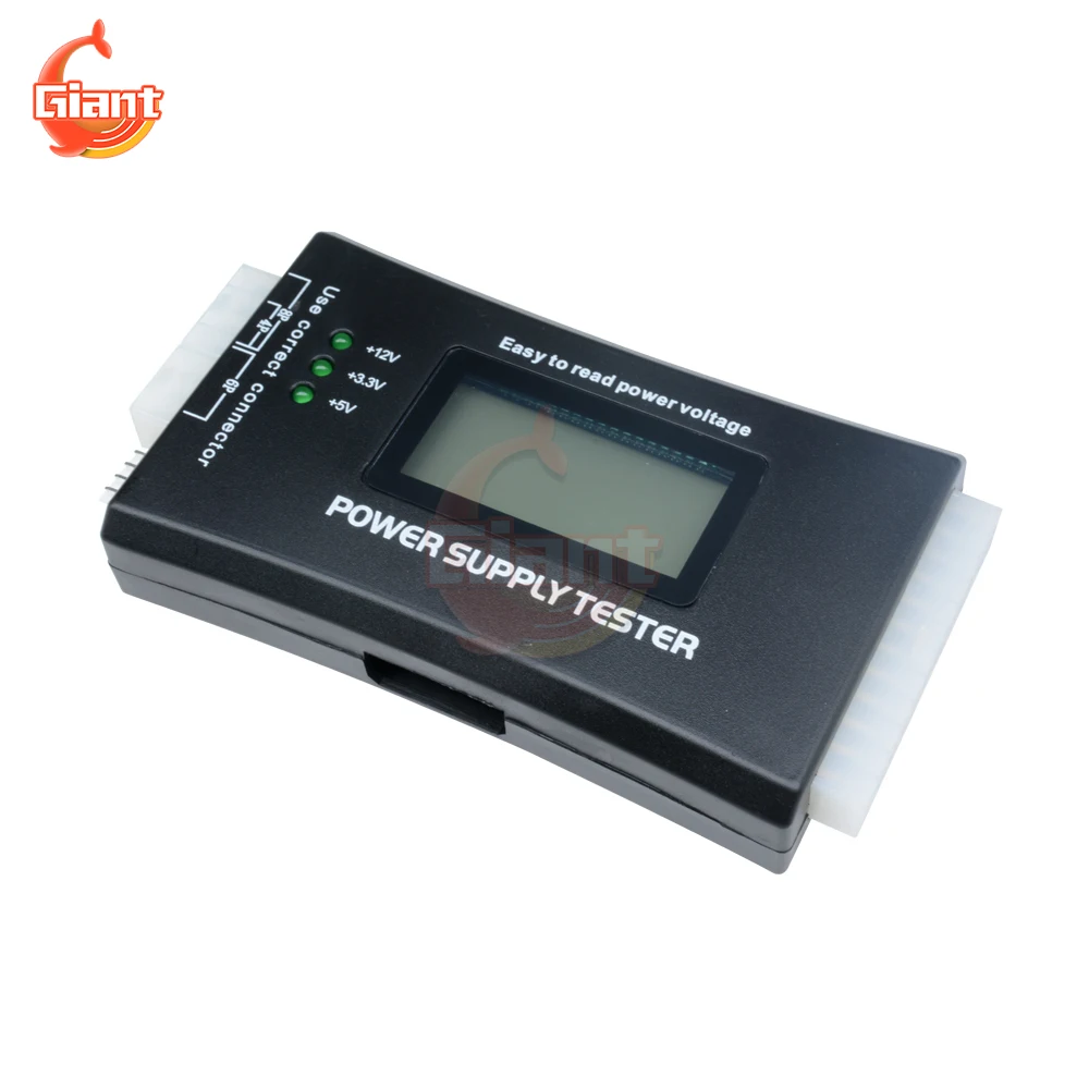 20/24 Pin PC Power Supply Tester Diagnostic Tools Quick Bank Supply Power Measuring Computer Power Measuring For ATX BTX ITX TFX 3