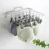4mm Fold Stainless Steel Windproof Clothespin Laundry Hanger Clothesline Sock Towel Bra Drying Rack Clothes Peg Hook Airer Dryer 1