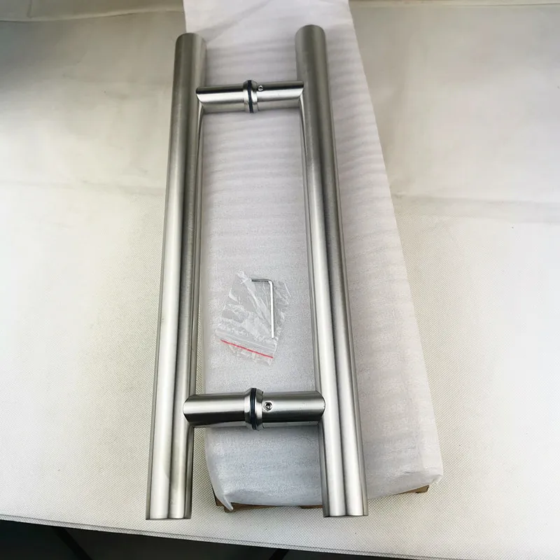 SUS 304 Stainless Steel Brushed Door Handle Pull Diameter 32*450mm 18