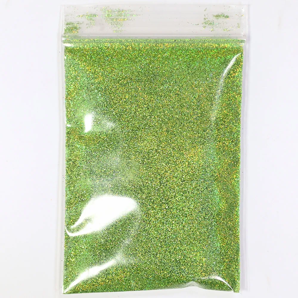 Laser Silver Holographic Chrome Nail Powder - Extra-Fine Glitter for Mirror Effect Nail Art, 50g