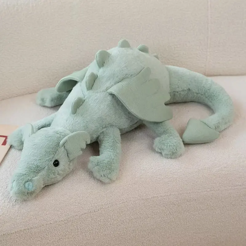 Baby Pillow Simulation Flying Dragon Pterodactyl Plush Doll Pillow Comforts Accompanies Sleeping Doll Cognitive Green