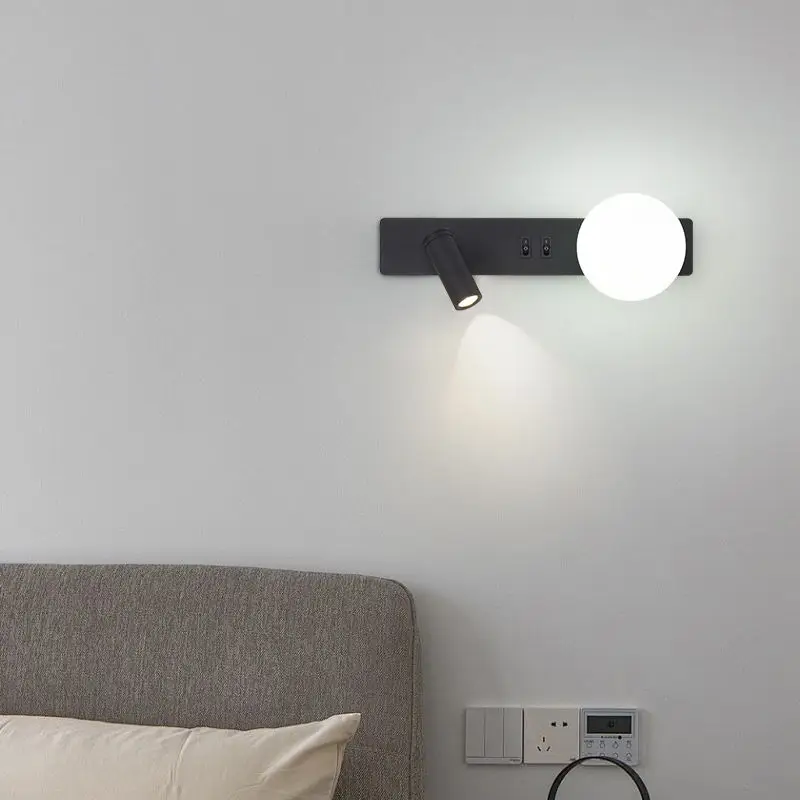 Nordic wall lamp LED indoor lighting 110V 220V art creative wall light for bedroom bedside living room home decor sconces