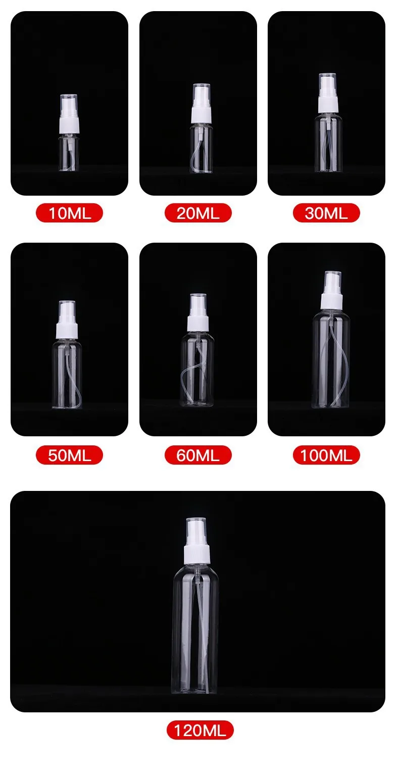Refillable Perfume Bottle Set 20ml 30ml 50ml 60ml 100ml Transparent Plastic Atomizer fo... - SKU RPBS1053 - UGI Packaging