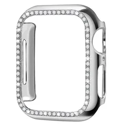 Luxury Bling Diamond Protective Case for Apple Watch - Sparkling Bumper Shell (Silver A)