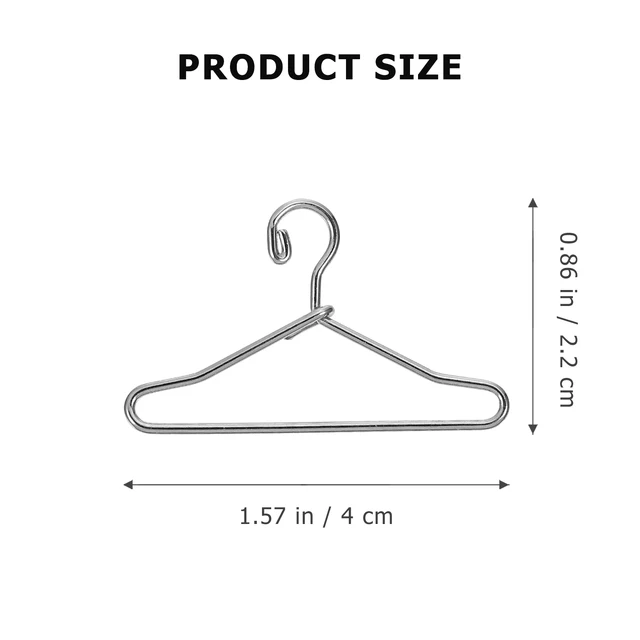 50Db/Tétel Babák Tartozékok Mini Fekete Ezüst Szekrény Babaruha Ruha Ruhás Műanyag Akasztók Ruhák Gyerekjátékhoz - Image 4