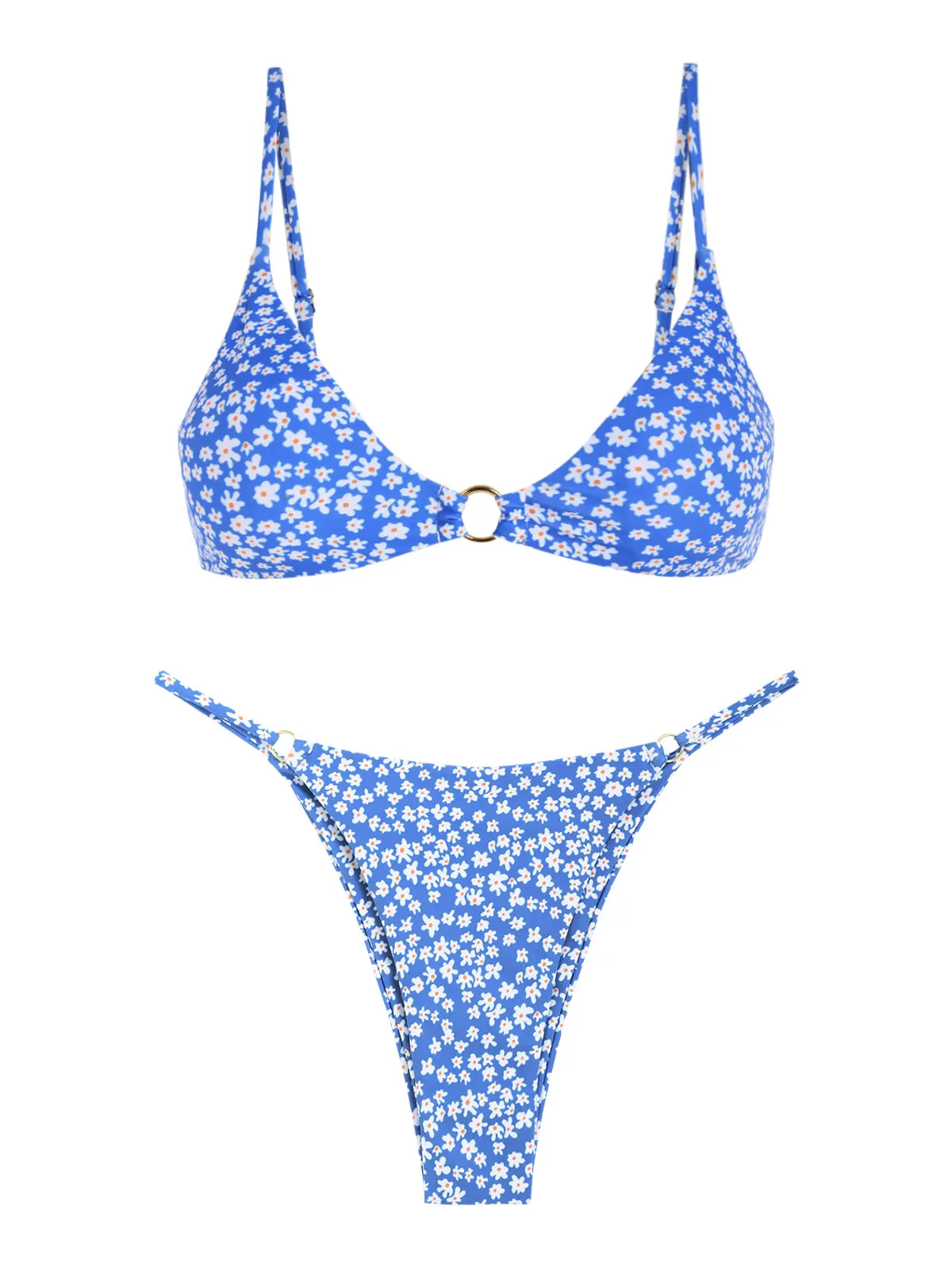 ZAFUL◆Ditsy Print Oリング ストリングビキニ 5色展開 送料込 ZAFUL◇Ditsy Print Oリング ストリングビキニ 5色展開 送料込