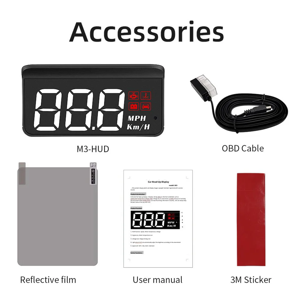 OBD2 Car Head-up Display Windshield Projector Accessories