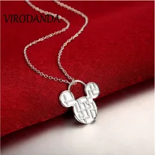 

New Arrival 925 Silver Necklace Cute Girls Cartoon Pendant Necklaces for Women Jewelry Birthday Gift