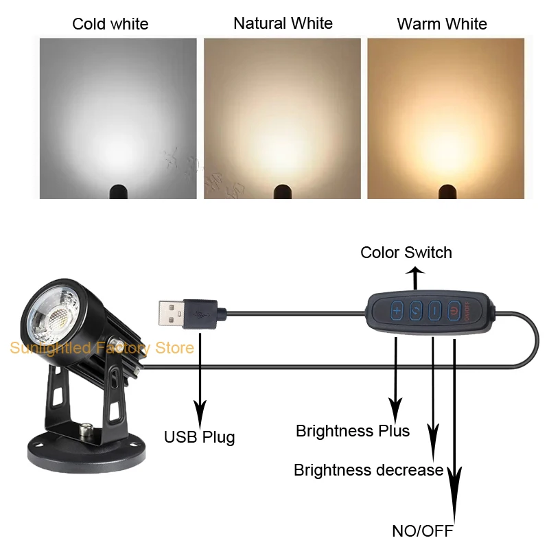 2-Pack LED Uplight Spot Lights – Color & Brightness Adjustable (2700K-6500K), Remote Control, For Plants, Art, Corners