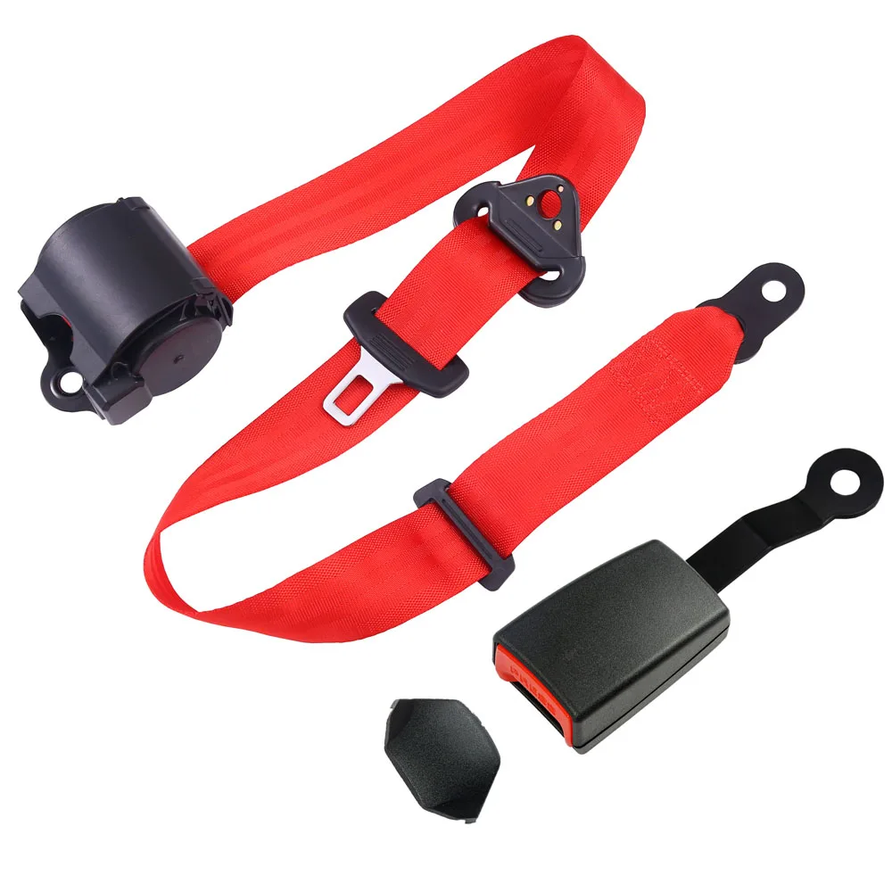 CE Certification Retractable 3 Point Car Seat Belt Universal Driver Safety Belt with Adjuster and Lock