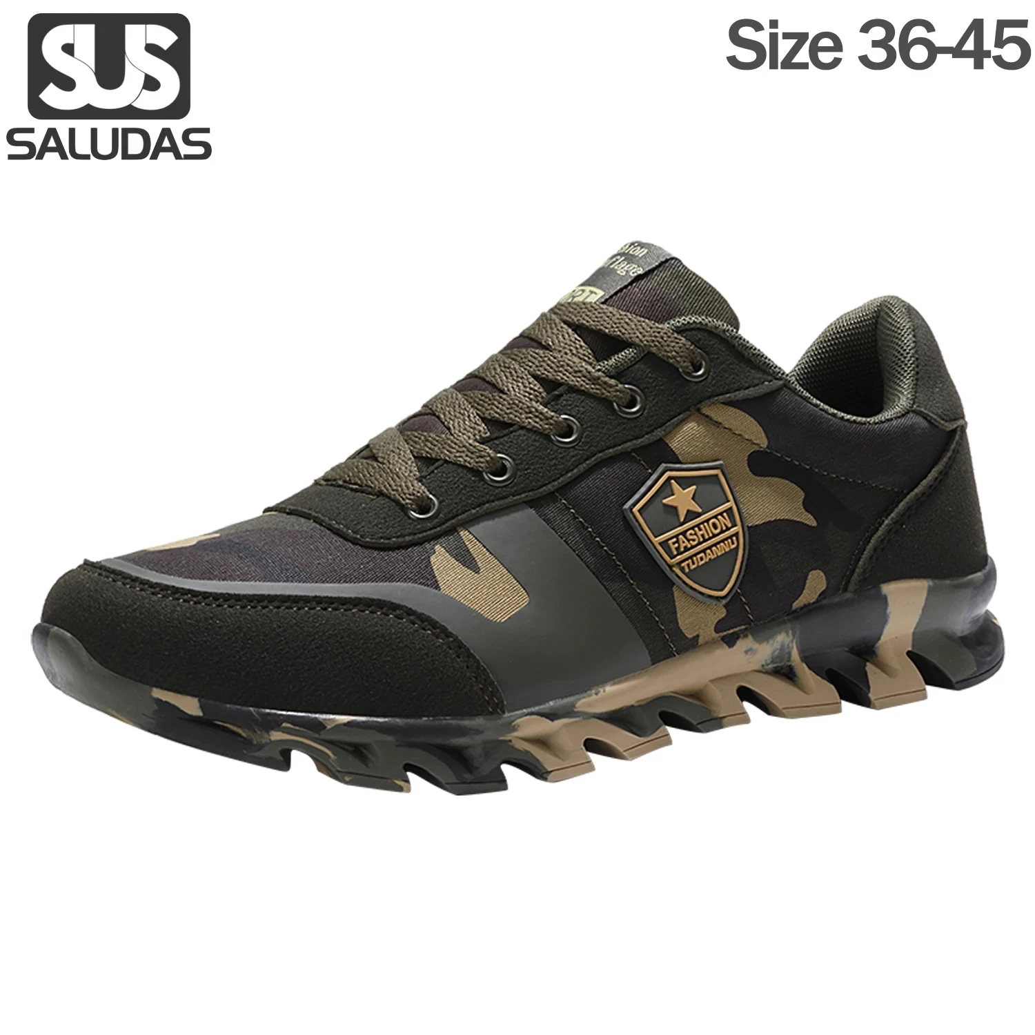 

SALUDAS Men Sneakers Camouflage Casual Athletic Shoes Anti-Skid And Wear-Resistant Hiking Shoes Jogging Trainers Running Shoes