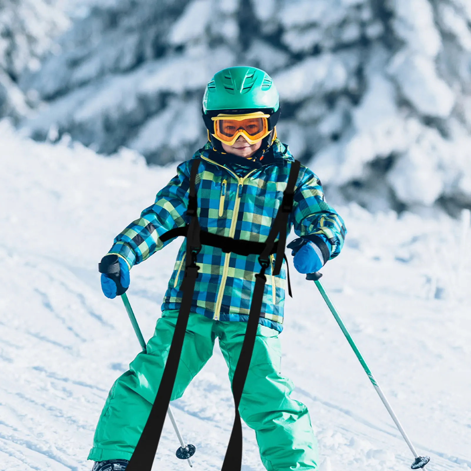 Ski Harness For Kids Snowboard Training Harness Children's Ski Training Straps Copilot Lift Halter Safety Belts Adjustable