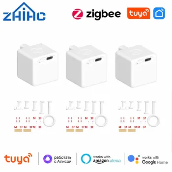 Tuya Zigbee Smart Touch Fingerbot Plus Interruttore Tpye-C Interruttore ricaricabile Pulsante robot Braccio spingitore tramite Alice Alexa Google Home