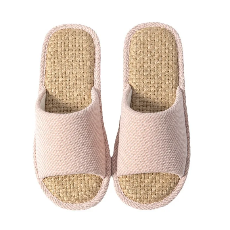 Cloth Slippers Linen Indoor Summer Silent Slippers Couple Air Conditioning Slipper