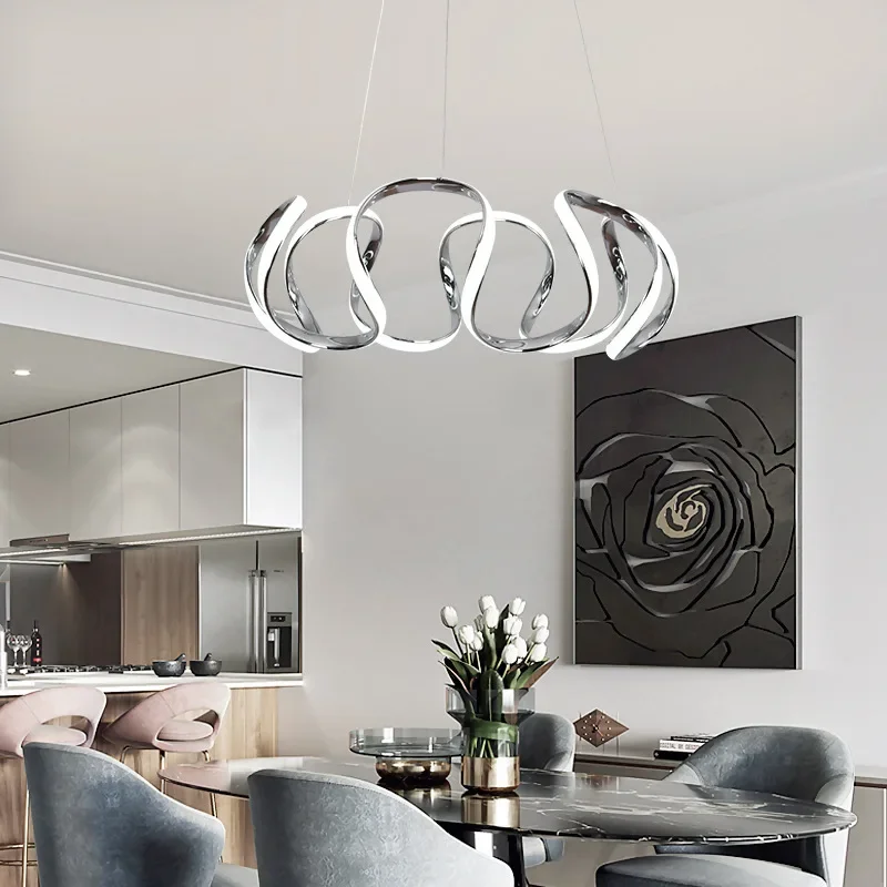 Lustre moderne élégant LED Lustre Art Design suspension salon cuisine plafonniers maison chambre décoration luminaire 5