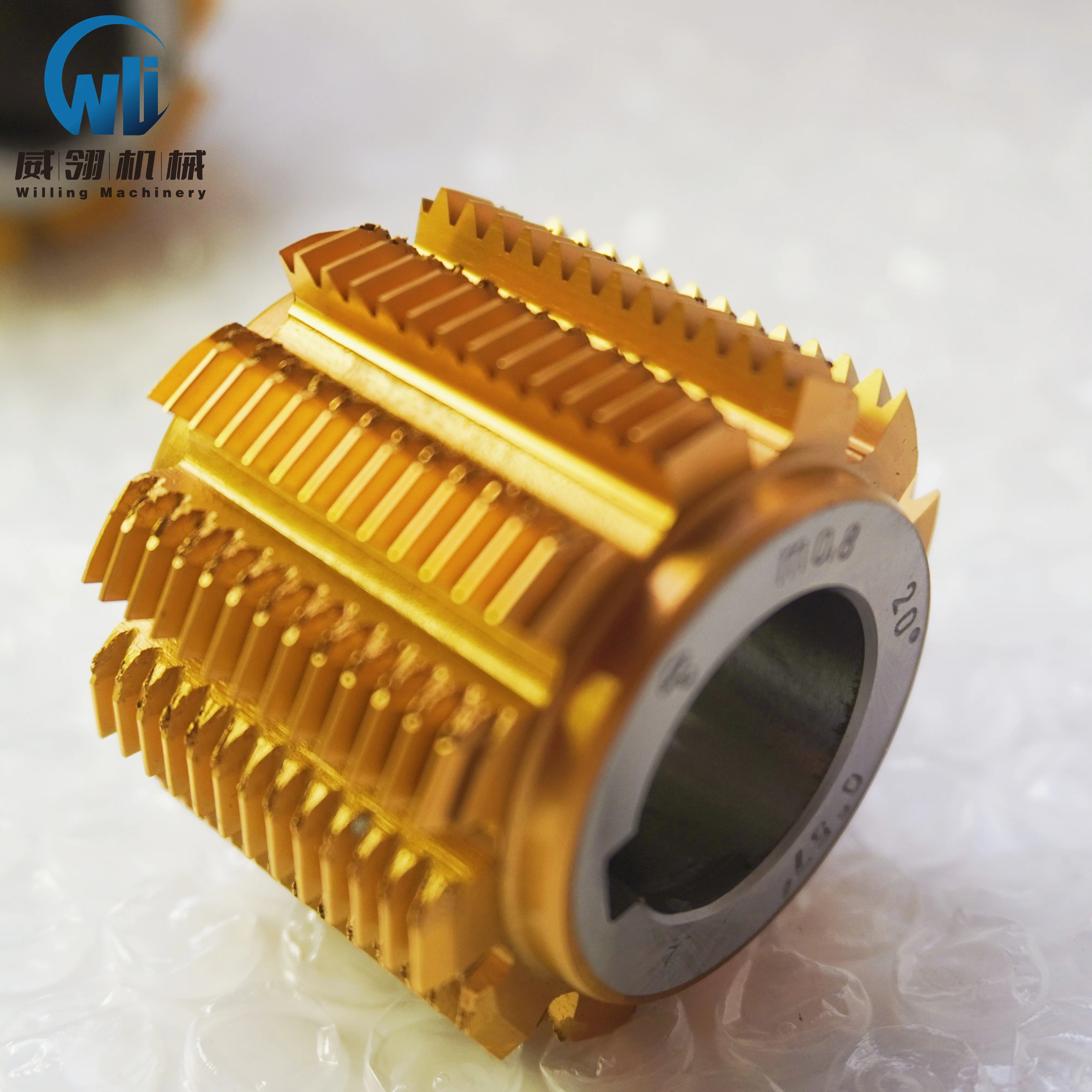 

HSS Customized Yello Titanium Coating PA20/30 HSS Gear Hob Gear Hob Cutter Gear Hobbing Cutter