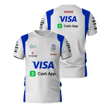 여름 F1 레이싱 대회 야외 스포츠 특대 티셔츠, Daniel Ricciardo 맞춤형 팬 사이클링 세트 의류 상품 이미지