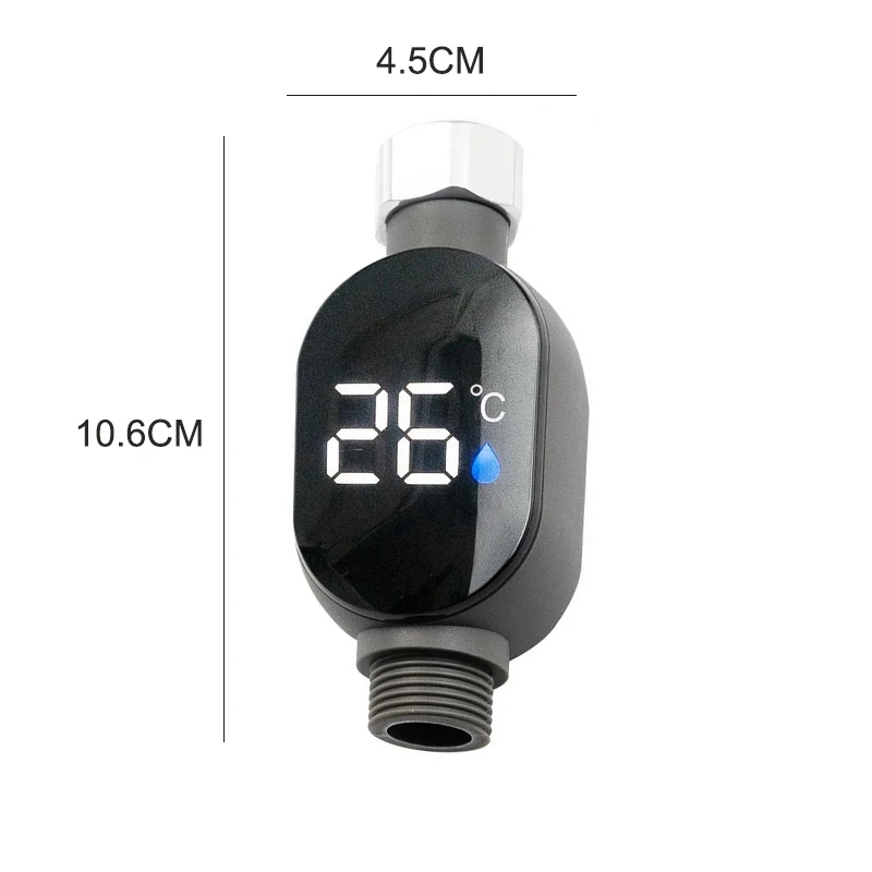 1/2세트 방수 LED 디지털 샤워 온도 게이지 목욕용 스마트 모니터, 정확하고 안전한 자동 차단 기능, 내구성 강함