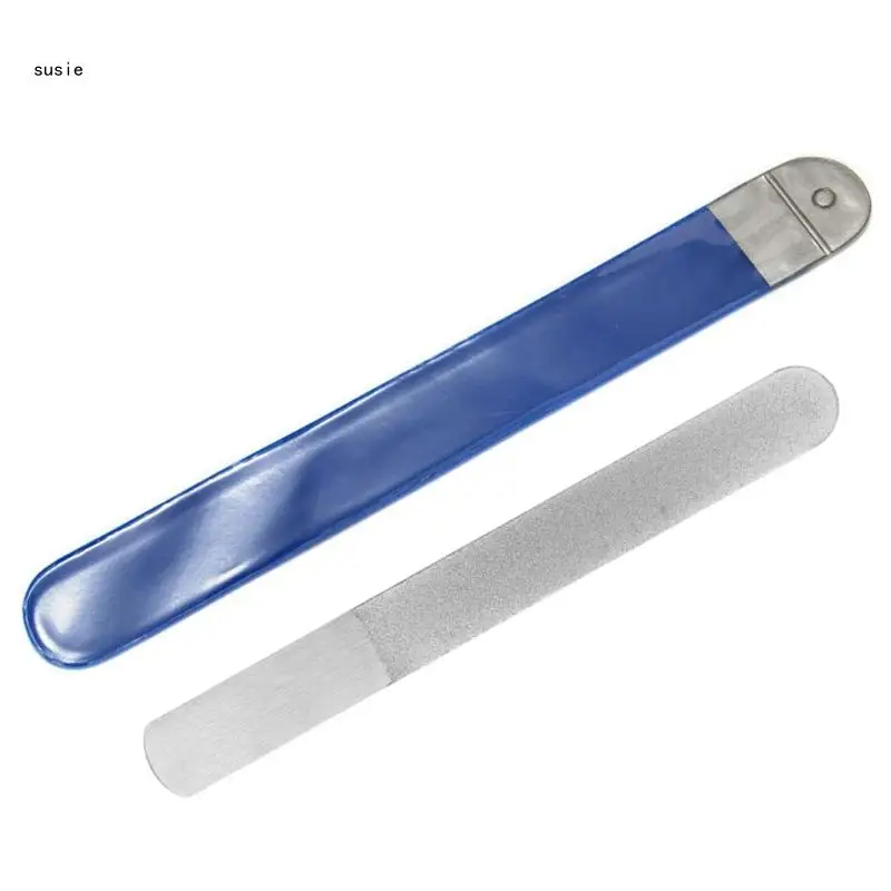 

X7YA Rectangle Plastic Silver Polishing Stick Jewelry Sanding Sticks Polishing Bar