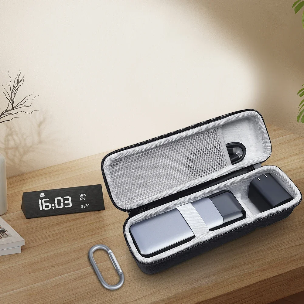 Carrying Case EVA Waterproof Protective Hard Case Shockproof Hand Rope Carabiner Anker Prime 27650mAh Power Bank 250W