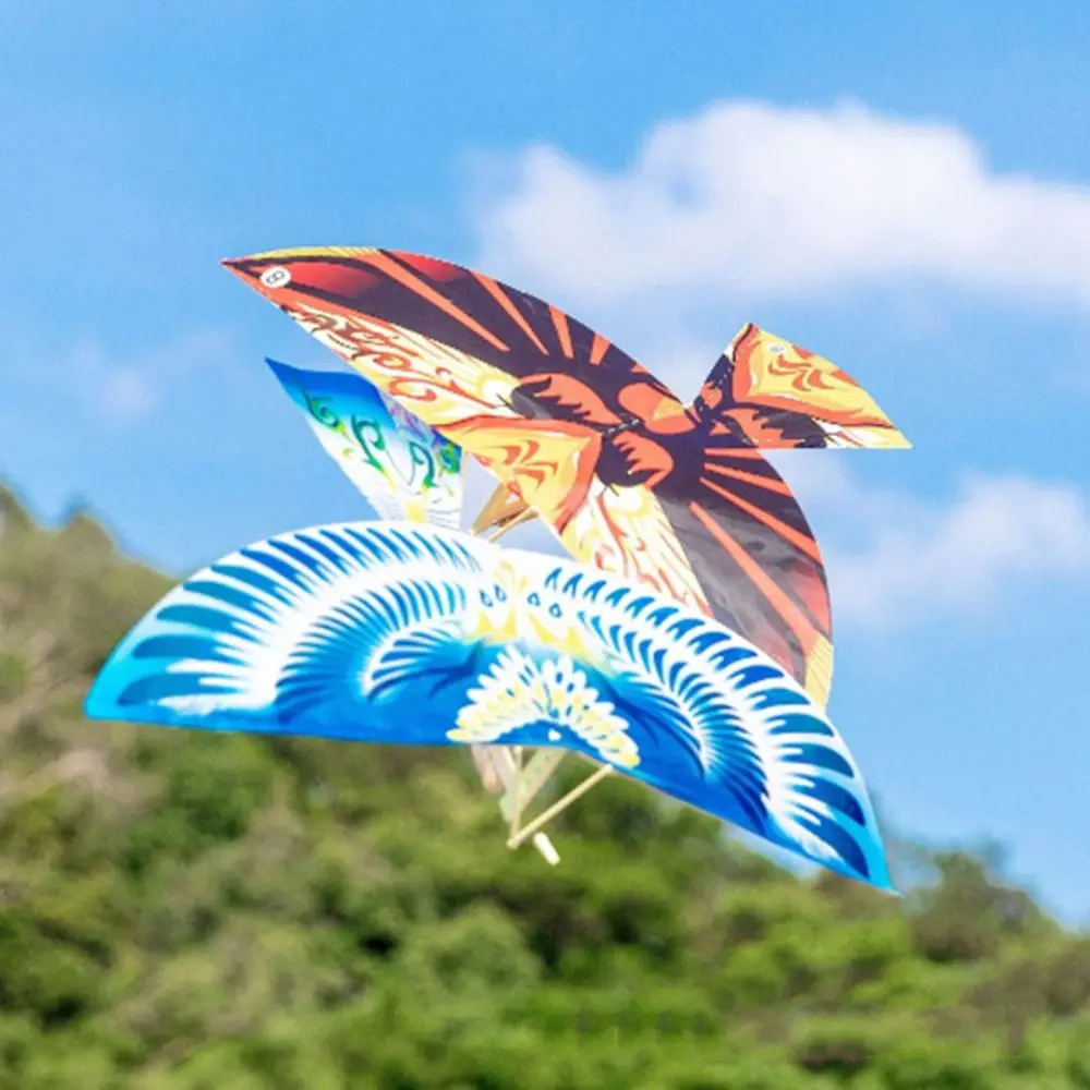 10PCS Outdoor Fun Plastic Flying Birds Toy Random Color Rubber Band Powered Flying Birds Kite Funny Kids Toy Outdoor 4
