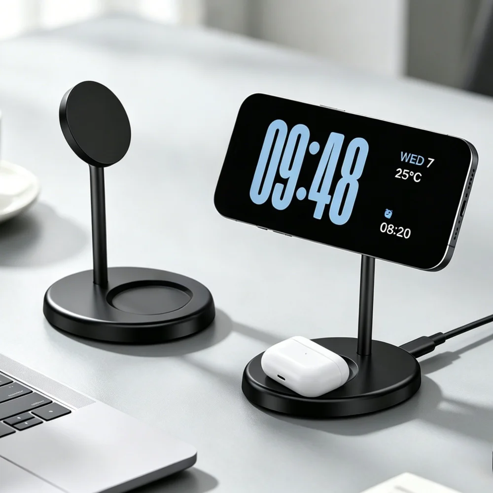 Enhanced Magnetic Wireless Charger Stand for Efficient Fast Charging