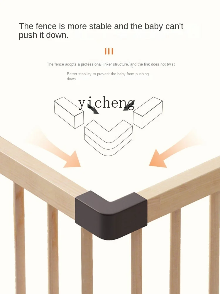 Tqh Baby Game Fence Household Children Crawling Mat Toddler Protective Grating Safety Solid Wood Infant Fence