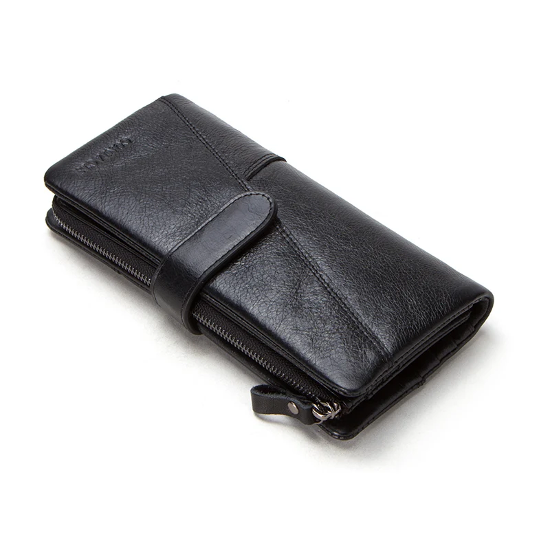 CONTACT\'S Wallet Women Fashion Coin Purse for Ladies Genuine Leather Long Clutch Wallets with Cell Phone Bags Card Holder