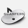 Household Single Hole Creative Black Above Counter Basin Bathroom Retro Basin Chinese Style Ceramic Sink Hand Washing Basin Bowl 2
