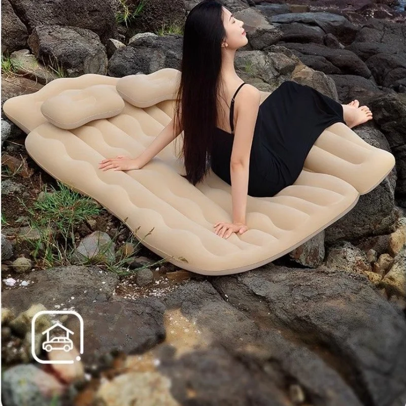 SUV Car Air Inflatable Travel Mattress Bed Universal for Back Seat Multi functional Sofa Pillow Outdoor Camping Mat