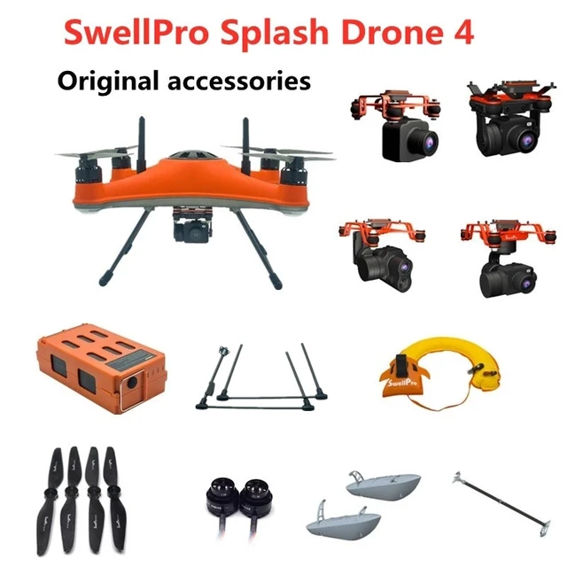 SwellPro Splash Drone 4 Original Battery 14.8v 6600mAh etc Spare parts For  SwellPro Splash SD 4 Professional Fishing Camera Dron - AliExpress