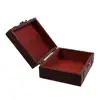 Delicate Wood Treasure Chest Large Capacity with Lock Storage Box Antique Style Ring 5