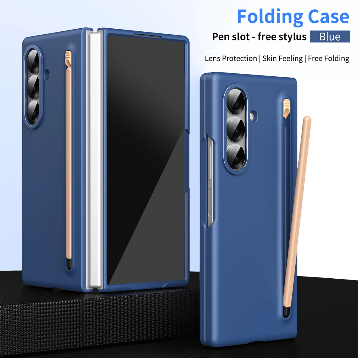 Color Skin Friendly Matte Elastic Case with Optional Pen and Tempered Film - Shockproof Hard Cover