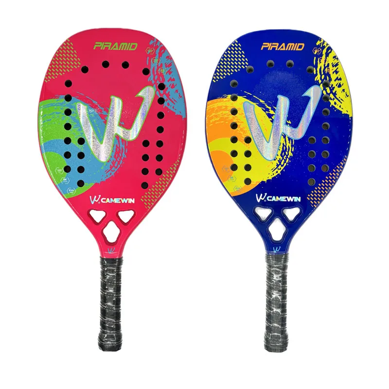 3k Camewin-Full Carbon Fiber Beach Tennis Racket Rough Surface Cover Bag Send Overglue Gift Present