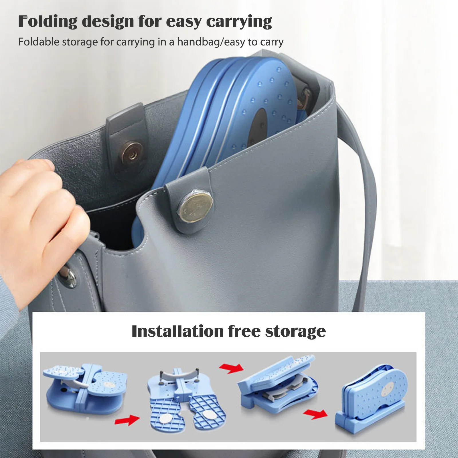 Compact Foldable Standing Leg Stretch Board - Non-Slip Fitness Equipment