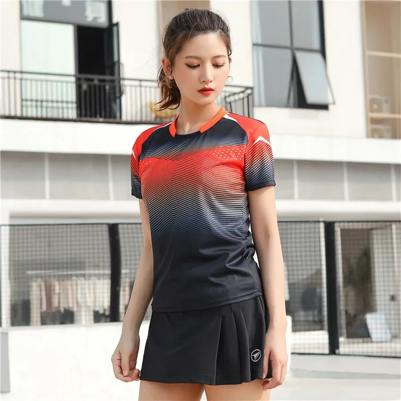 Kids Women Tennis tshir + Shorts Sets ,Youth Badminton Jersey Skirt Suits Girl ,Table Tennis T shirt Clothes , Outdoor Sport Kit
