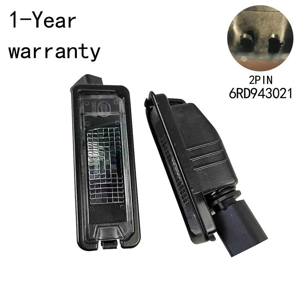 

2Pcs License plate lamp For VW Polo 2011-2019 Skoda Yeti 2014-2018 6RD943021