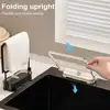 Foldable Sink Storage Stand Dish Towel Hanging Rack Foldable Sink Strainer Set with Suction Cup Draining Rack Kitchen for Sink 5