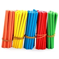100PCS Wooden Counting Sticks Montessori Math Manipulatives Classroom Supplies Teaching Educational Developing Toys For Children 1