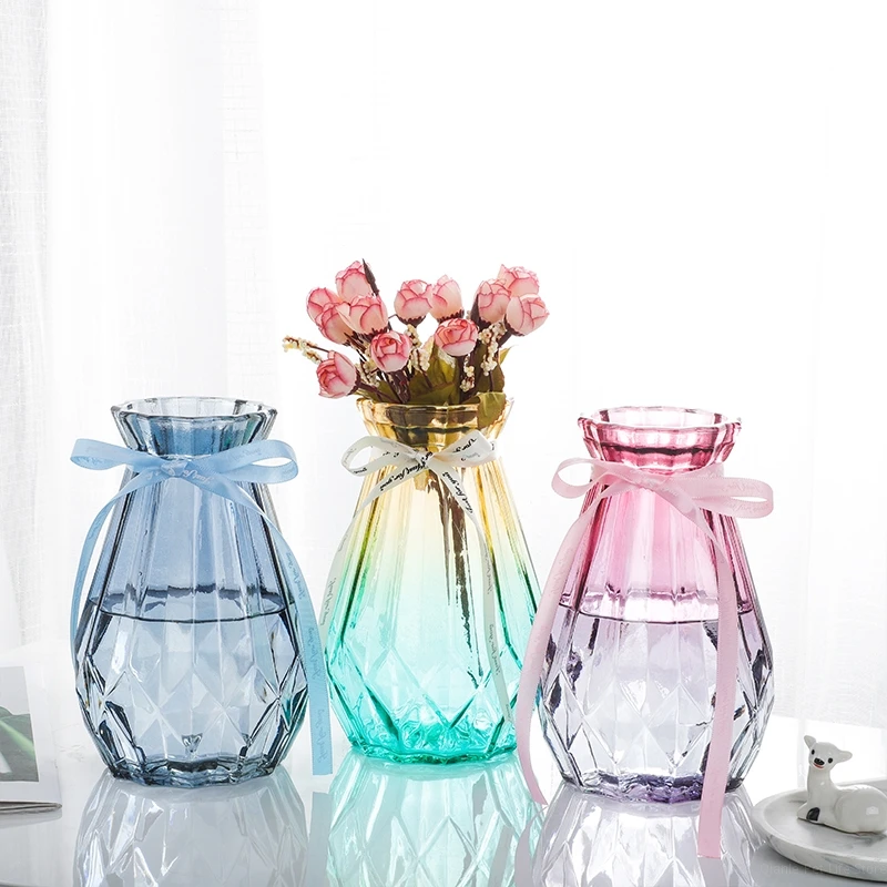 Vaso In Vetro Iridescenete Grigio Moderno 22 Cm - Centrotavola Artigianale Per Fiori Freschi E Secchi, Regalo Elegante - 5