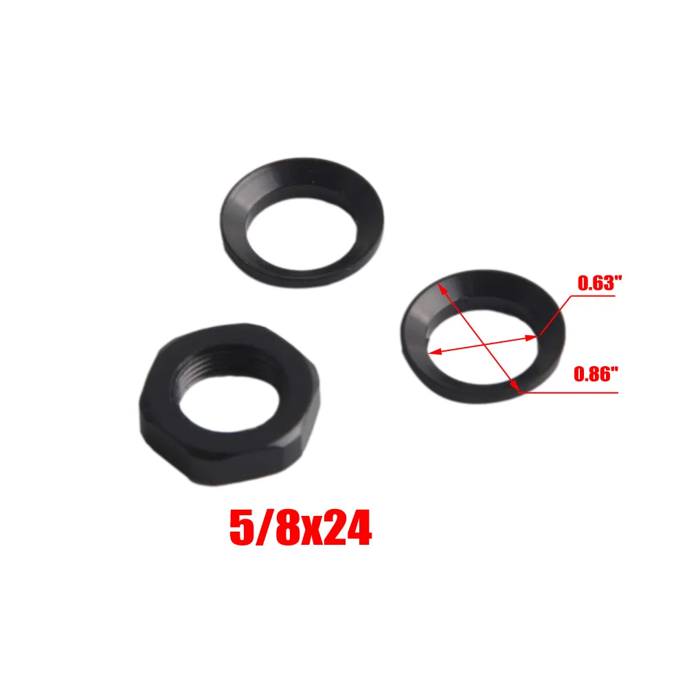 Stainless steel 1/2X28 5/8x24 nuts with Crush Washer 308 9mm BLACK stainless steel nuts