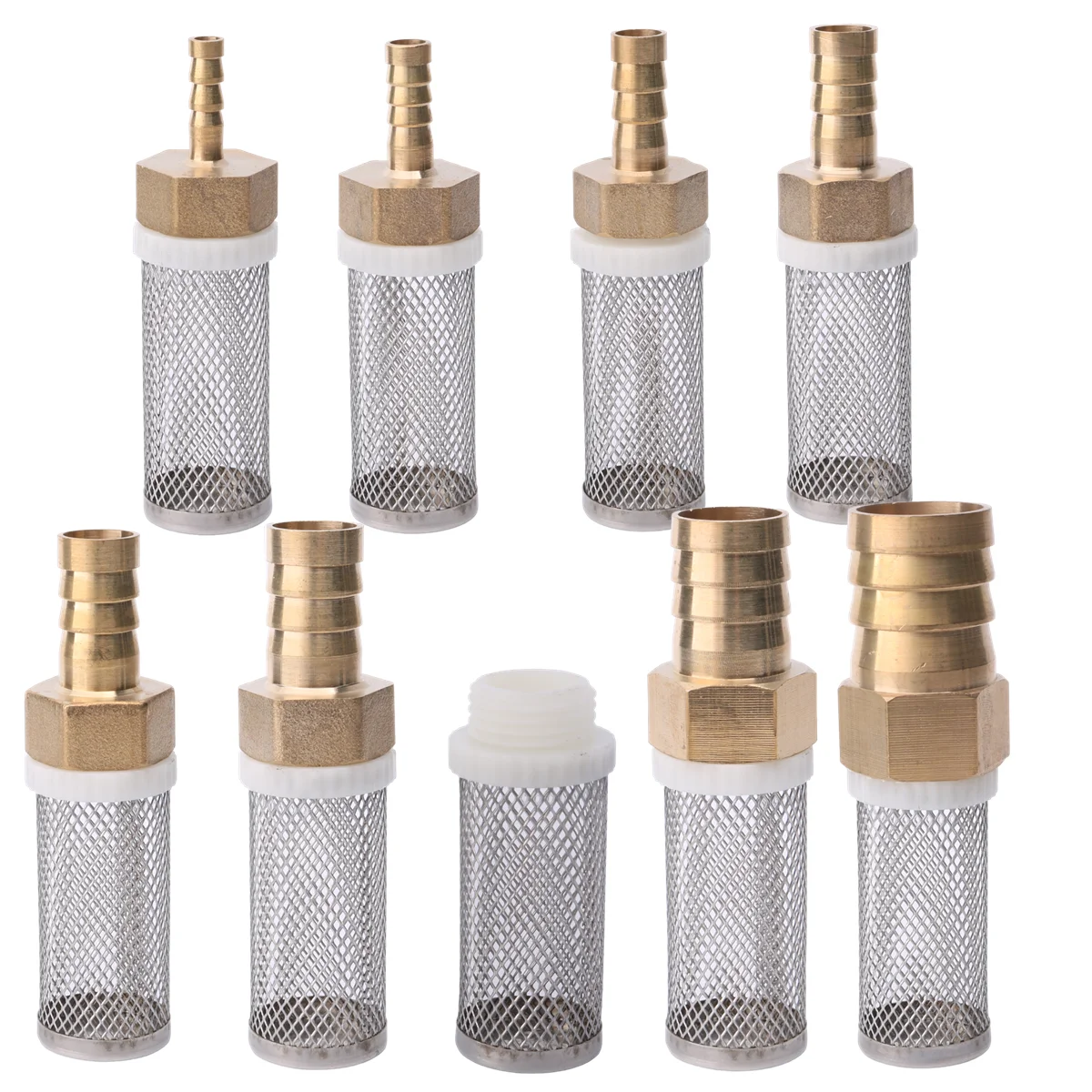 Lengthened Stainless Steel Mesh Filter Garden Irrigation Pump Protection Hose Filter Water Cleaning Mesh Brass 6-19mm