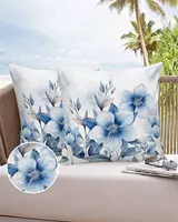 2/4PCS Plant Flower Grass Colors Watercolor Waterproof Cushion Cover For Home Decoration 40/45/50/60/66cm Pillowcase 1